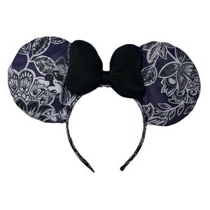 Disney Ears Vera Bradley Minnie Headband‎ Flirty Floral Tonal V225 Purple Black